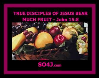 John 15:8 Jesus says My True Disciples Bear Much Fruit